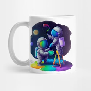 Astronauts Painting Space Mug